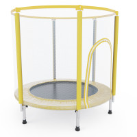 Батут детский DFC FOLDING 40" желтый с сеткой